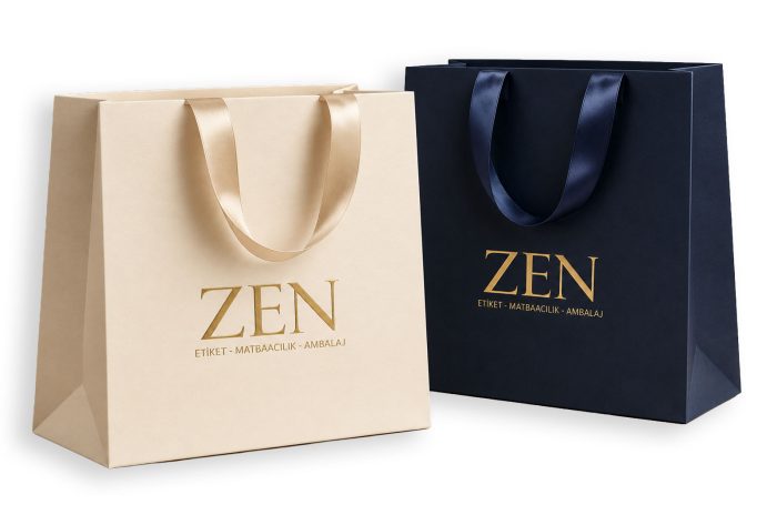 Kurdeleli karton çanta Kurdele saplı karton çanta – Zen Ambalaj özel tasarım ambalaj üretimi